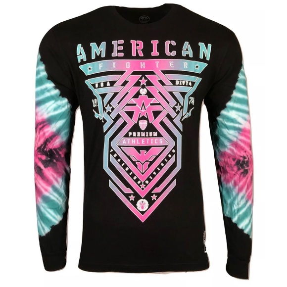 AMERICAN FIGHTER Mens T-Shirt PALMDALE L/S TEE - Picture 2 of 7